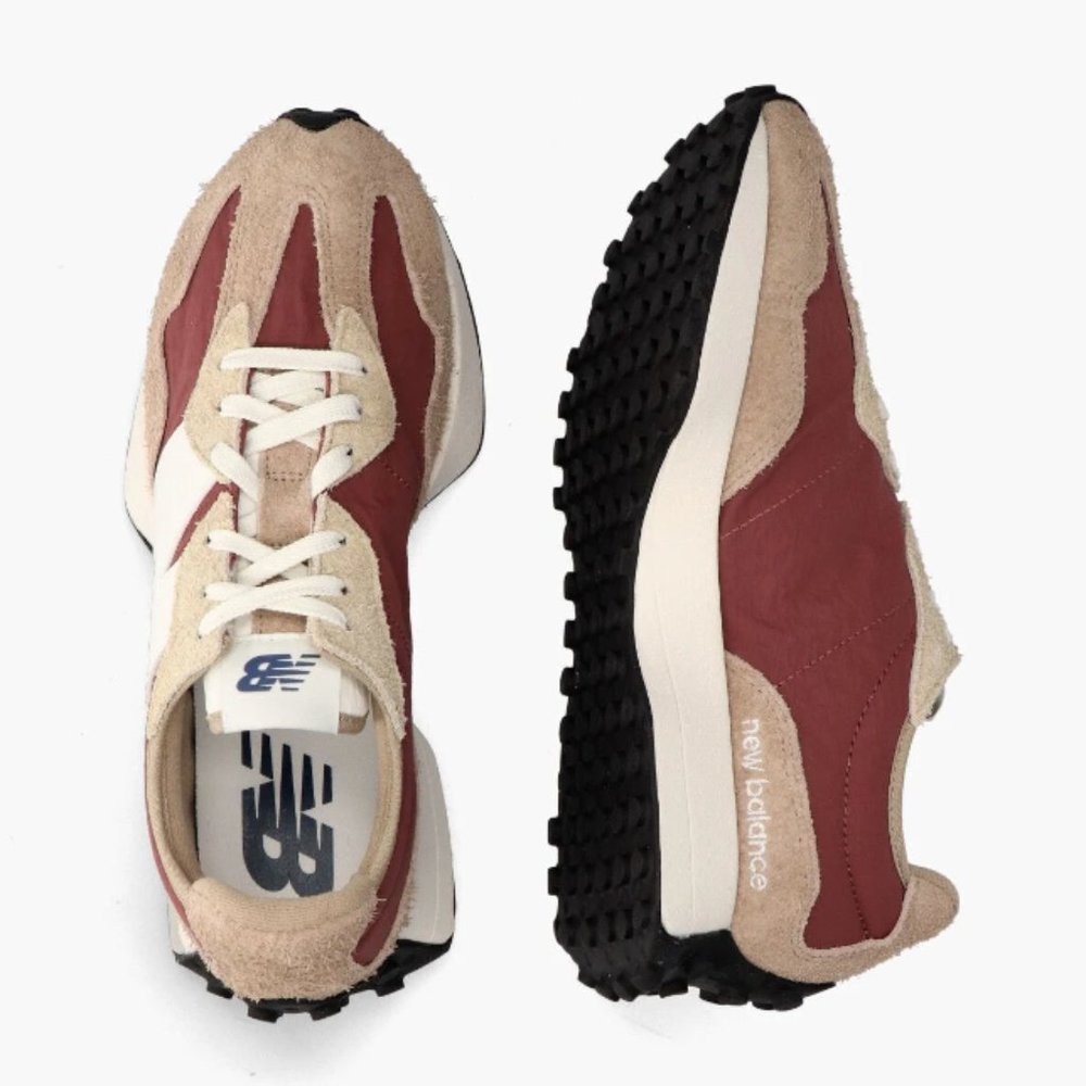 New Balance 327 Women 12/M10.5 Unisex Casual Sneakers Shoes Driftwood Burgundy - Picture 13 of 13